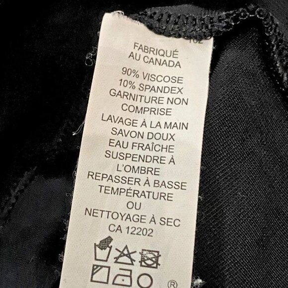 SHAN BLACK DOLMAN ASYMMETRICAL SLEEVES SLIP MIDI DRESS - 12 - Picture 9 of 9